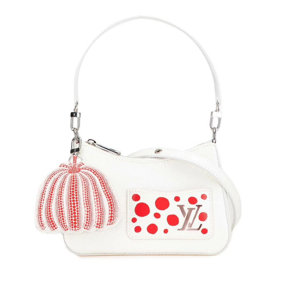 Louis Vuitton Yayoi Kusama LV YK Epi Marellini 2way Shoulder Bag Blanc White